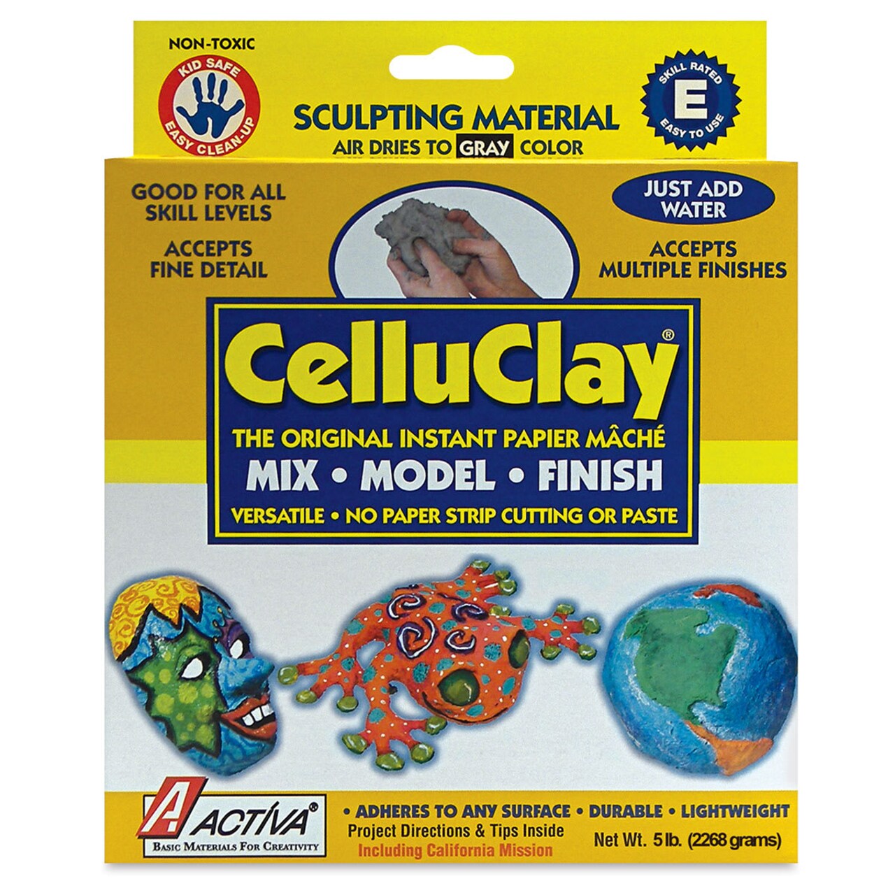 Activa Celluclay Instant Papier Mache - 5 lb, Bright White